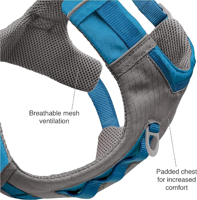Kurgo Journey Air Dog Harness, Orange, Large | Padded Chest, Ripstop Outer & Breathable Mesh, Back Assist Handle, Rust-Free Aluminum Hardware, Reflective Trim - Image 3