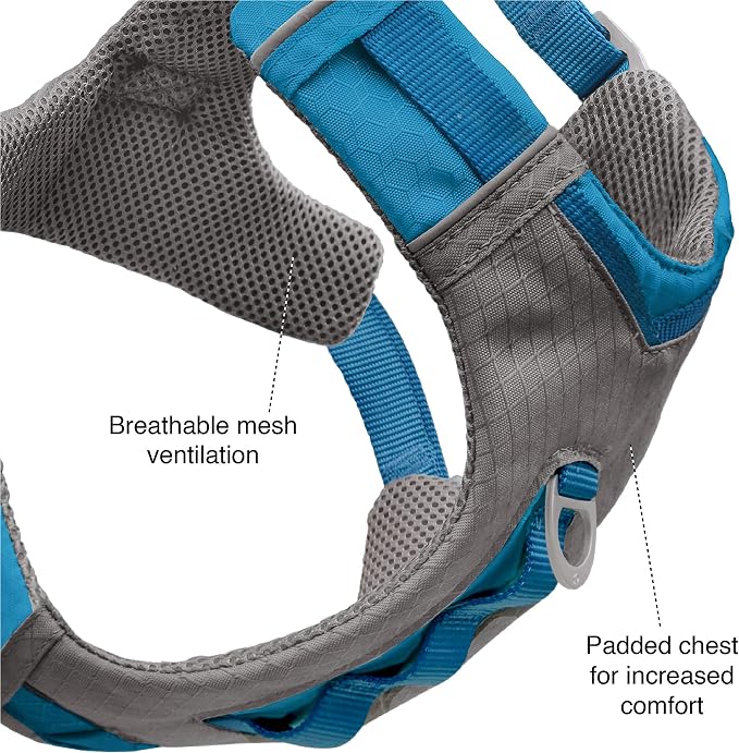 Kurgo Journey Air Dog Harness, Orange, Medium | Padded Chest, Ripstop Outer & Breathable Mesh, Back Assist Handle, Rust-Free Aluminum Hardware, Reflective Trim - Image 3