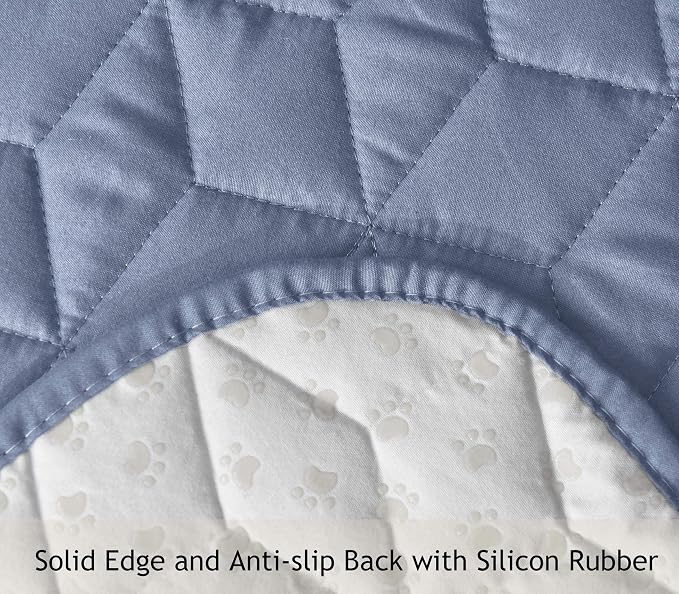 Ameritex Couch Sofa Slipcover 100% Waterproof Nonslip Quilted Furniture Protector Slipcover for Dogs, Children, Pets Sofa Slipcover Machine Washable (Stone Blue, 78'') - Image 6