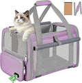 Cat Carrier Airline Approved Privacy Portable Top Load Pet Travel Bag | Soft Sided Pet Carriers for Small Cats Dogs Puppy up to 16 Lbs,Collapsible,Zipper Lock,Luggage Sleeve,2 Storage,Washable by ZENTREON