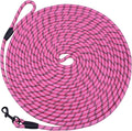 Long Dog Leash for Training 15Ft-Reflective Nylon Rope with Swivel Hook-Recall Agility Lead for Large Small Medium Dogs Outside Walking Hiking-Pink by HiKiss