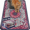 Hompet Cat Litter Mat 2 Pack, 24x36 Large Machine Washable Trapping Mats for Cats, Super Absorbent & Urine-Proof Cat Litter Box Mat for Floor, Waterproof & Non Slip Kitty Litter Rug by Hompet