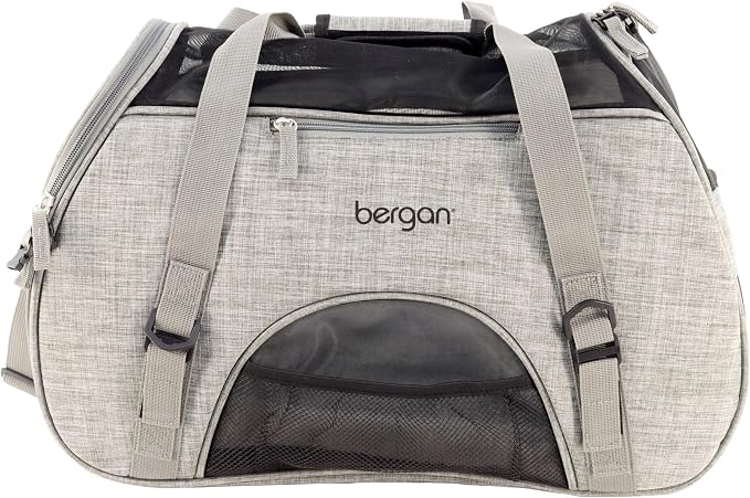 Coastal Pet Bergan Comfort Carrier - Breathable Travel Carrier for Dogs & Cats - Heather Grey, 19" x 10" x 13" by Bergan+by+Coastal+Pet