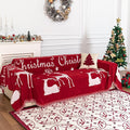 MYSKY HOME Christmas Couch Cover Sofa Cover, Couch Covers for 3 Cushion Couch Sofa Pet Friendly, L Shaped Couch Cover, Sectional Couch Covers Non Slip Furniture Protector for Kids, Dogs, 71"x134", Red by MYSKYHOME