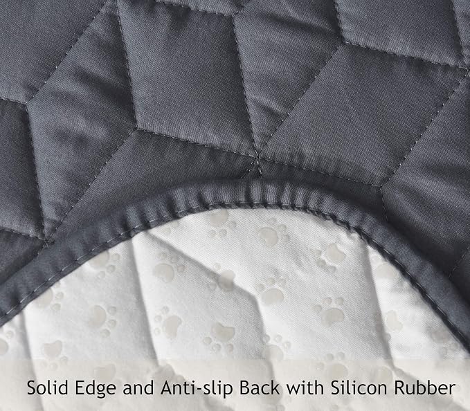 Ameritex Couch Sofa Slipcover 100% Waterproof Nonslip Quilted Furniture Protector Slipcover for Dogs, Children, Pets Sofa Slipcover Machine Washable (Light Grey, 78'') - Image 5