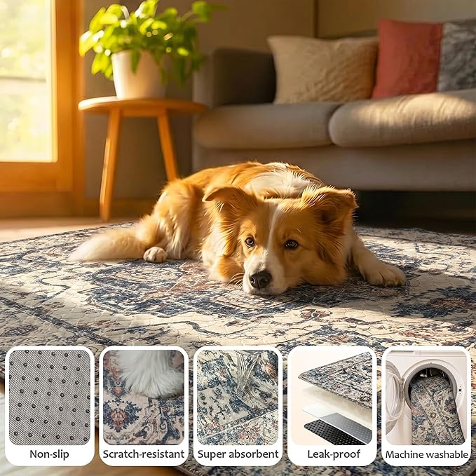 Washable Pee Pads for Dogs, Reusable Puppy Potty Training Pads, Ultra-Absorbent Thick Waterproof Leak-Proof Non-Slip Pads & Mat for Crate, Playpen, Floor, Whelping & Housebreaking , 2 Pack 24"x36" - Image 6