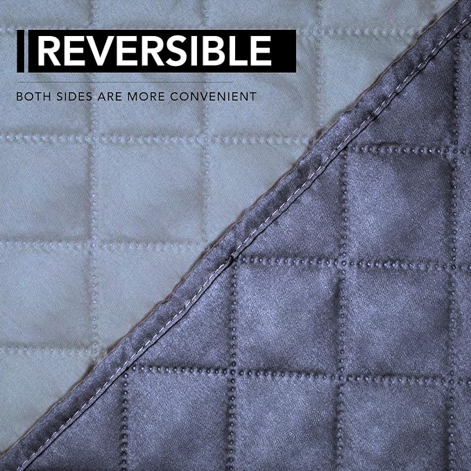 Easy-Going Reversible Couch Cover, Oversized Recliner, Dark Blue/Light Blue | Machine Washable Slipcover For Dogs, Water Resistant Furniture Mat For Living Room, Non-Slip Sofa Cover, Pet Friendly - Image 5