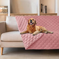 gogobunny 3X Stronger Waterproof Pet Blanket, Scratch Proof Furniture Protector for Dogs Cats, Reversible Cover 82x102 Inch, Dark Pink/Light Pink by gogobunny