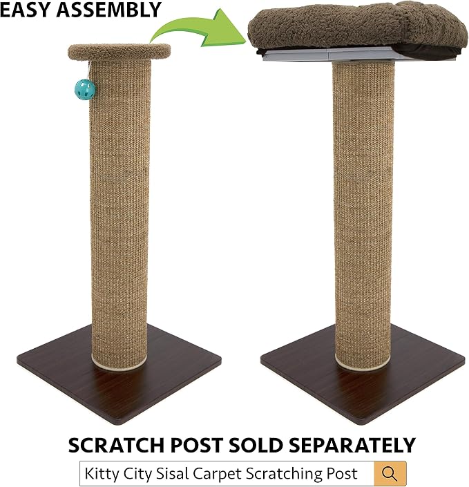 Kitty City Sisal Post Scratcher Perch Platform Attachment Accessory (Perch Platform Only) - Image 2