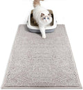 Pieviev Soft Chenille Cat Litter Box Mat, Ultra Absorbent, 28'' x 22'' | Long Plush Chenille Traps Cat Deeply, Waterproof Tpr Anti-Slip Backing, Absorbs Moisture, Machine Washable Cat Mat by Pieviev