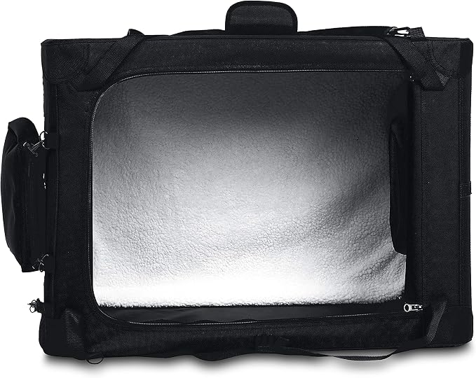 Amazon Basics Foldable Portable Soft Pet Dog Crate Carrier Kennel, 36 x 24 x 24 inches, Black - Image 3