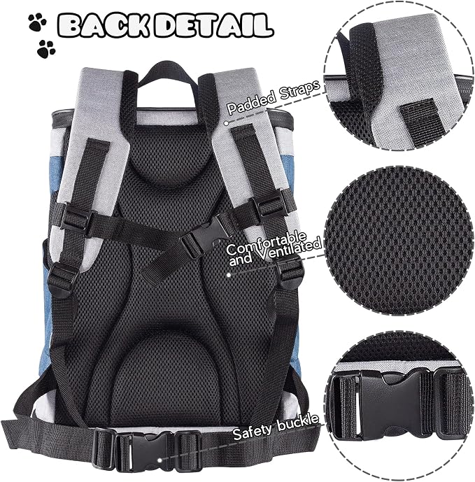 Jespet Soft Pet Carrier Outdoor Backpack for Small Dog | Safety Tether and Washable Mat, Ideal for Traveling, Hiking, Walking and Outdoor Activities, Fit Up to 15 Lbs - Image 4