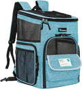 PetAmi Dog Backpack Carrier, Airline Approved 4-Way Entry Cat Backpack Carrier, Ventilated Mesh, Collapsible Pet Carrier for Small Puppy, Kitten, Hiking, Travel Car, Vet, up to 18 lbs, Turquoise by PetAmi