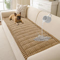 Couch Cover for Dogs Washable, Non Slip Soft Cozy Waterproof Brown | Pet Friendly, Fuzzy Durable Plush Thick Slipcovers for 3 Cushion Sofa Cover Protector Mat Bed Furniture Couches 27.6"x59.06" by CoSofSLIP