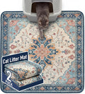 Hompet Cat Litter Mat 2 Pack, 36x36 Large Machine Washable Trapping Mats for Cats, Super Absorbent & Urine-Proof Cat Litter Box Mat for Floor, Waterproof & Non Slip Kitty Litter Rug by Hompet