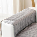 Couch Arm Covers for Dogs, Velvet Non-Slip Couch Covers for Sofa | Fuzzy Sofa Slipcovers Armrest Pads, Sofa Cover Washable, Furniture Protector,Pet Sofa Cushion Cover (1PC, Grey, 28"X28") by KaviKon