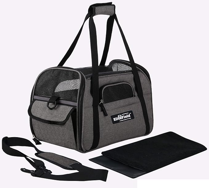 EliteField Soft-Sided Pet Carrier for Cats & Small Dogs (3-Year Warranty) | Airline Approved, Removable Bed & Cover, Built-In Leash, Luggage Sleeve, Seat Belt Loop, Waterproof, Durable, Foldable - Image 4