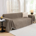 MYSKY HOME Couch Cover for Sofa Couch Covers for Pets, Non Slip Dogs Furniture Protector with Tassels for Living Room Non Slip Washable Furniture Protector Cover for Pet, Cat, 91"x118", Sand by MYSKYHOME