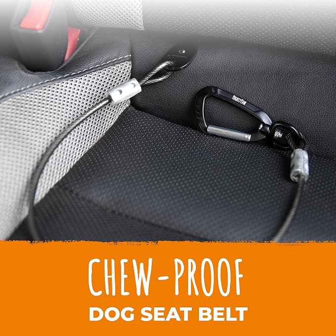 Mighty Paw Dog Seat Belt Vehicle - Chew-Proof Dog Belt - Great for Teething Puppies - Latch Bar Attachment Like Child's Car Seat - Aviation Aluminum Carabiner - Strong Enough for Climbers - 850+ LB - Image 2