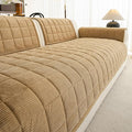 Couch Covers for Sectional Sofa, L Shaped Modular Couch Cover | 35”x63” Light Brown Velvet Non Slip Sofa Covers Washable for Loveseats, Couch Protect Against Pet Hair, Scratches & Stains by PJLZJFBY