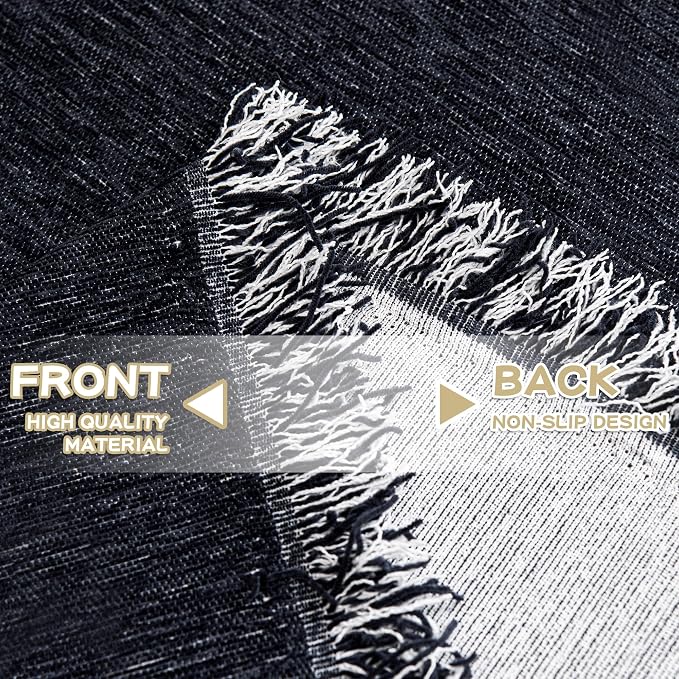 MYSKY HOME Couch Cover for Dogs Washable Couch Covers Couch Covers for Sofa Couch Cover 2 Cushion Sofa Non Slip Dogs Furniture Protector with Tassels Chenille Sofa Covers for Pet, 71"x102", Navy Blue - Image 7