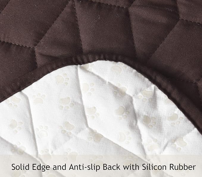 Ameritex Couch Sofa Slipcover 100% Waterproof Nonslip Quilted Furniture Protector Slipcover for Dogs, Children, Pets Sofa Slipcover Machine Washable (Chocolate, 78'') - Image 5