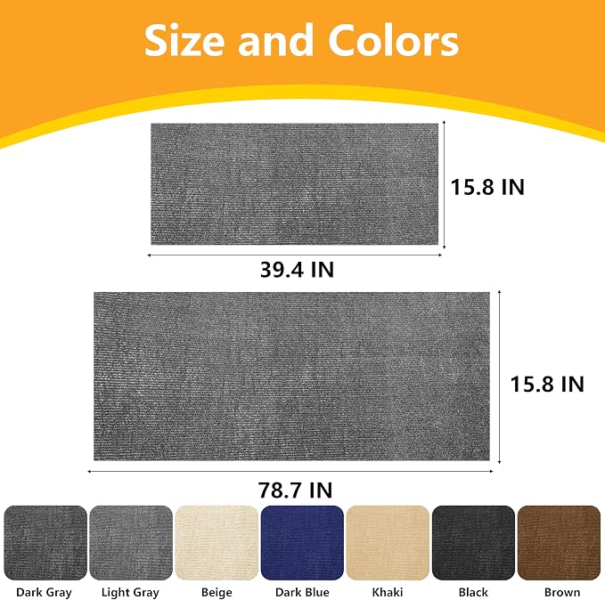 Cat Scratch Pad for Wall, Scratch Furniture Protector(39.3”×15.8”) | Cuttable and Adhesive Cat Scratching Mat, Fun Interactive Scratcher (Light Gray) - Image 2