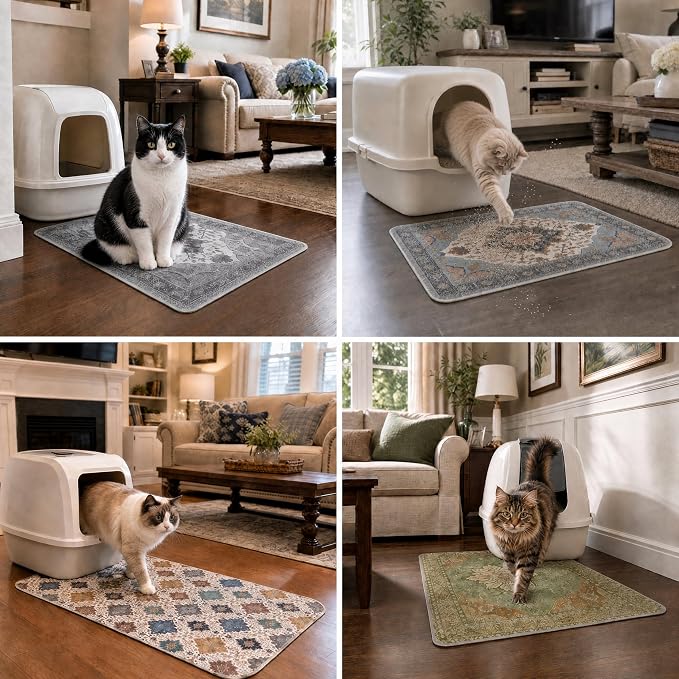 Washable Pee Pads for Dogs and Cats,Great Urine Absorbent Reusable Puppy Training Pads,Waterproof,Leak-Proof & Non-Slip Cat Litter Box Mat for Whelping,Crate,Playpen,Bed.(Colorful Day,18"x28") - Image 2