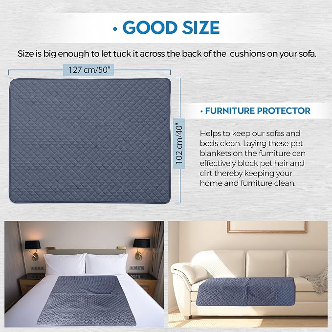 Outdoor Dog Blanket, Dog Blanket for Car, Waterproof Pet Blanket, Dog Bed Blankets, Car Dog Seat Cover, Furniture Protectors, Waterproof Picnic Blanket, Incontinent Bed Protector, 7 Layered - Image 2