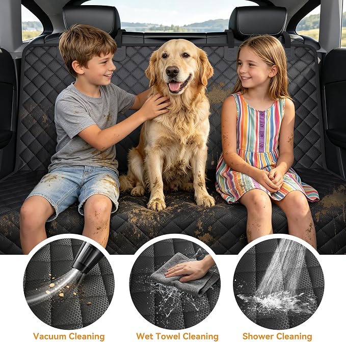 PETICON Waterproof Pet Bench Seat Covers for Midsize & Large SUVs | Toyota Tacoma/Jeep Grand Cherokee/Ford Explorer/Ranger/Chevrolet Colorado, Scratchproof Nonslip Durable Rear Seat Cover - Image 6