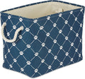 Bone Dry Pet Storage Paw and Bone, Trellis Collection, Medium Rectangle, 16x10x12, Navy by BoneDry