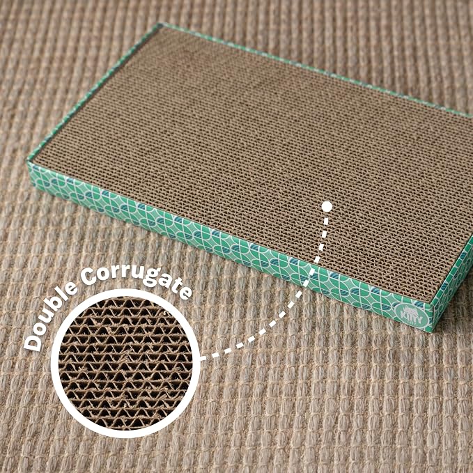 Kitty City XL Wide Corrugate Cat Scratchers 3 Pieces, Cat Scratching, Cat Scratch Pad, Door Clips, Furniture Protectors from Cat Scratching - Image 7
