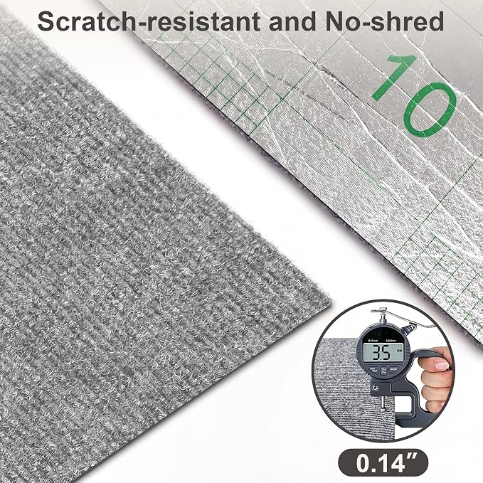 Small Cat Scratcher, 23.6x11.8 Cat Scratch Furniture Protector | Trimmable, No-Shedding Cat Scratch Pad with Self-Adhesive Backing for Climbing, Protects Walls and Couch, Gray - Image 3