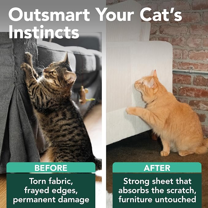 NECOICHI Anti Scratching Sheet - Cat Couch Scratch Protector – Couch Protectors from Cat Scratching with Adhesive Sheets & Safeguard Shields – Cats Scratcher Alternative & Cats Accessories - 6 Pack - Image 5