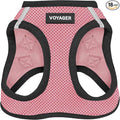 Voyager Step-in Air Dog Vest Harness - Pink/Black Trim, Large | 18- 20.5" in Chest, Reflective Bands, All Weather Breathable Air Mesh, Cats Compatible, Lightweight, Fast Drying by BestPetSuppliesLLC