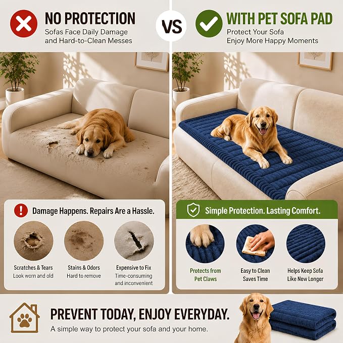 BIETYONE Couch Cover for Dogs, Washable Non Slip Sofa Protector for Pets | Washable, Non Slip, Soft Fabric, Pet Friendly, Protects Against Pet Fur, Dirt & Messes, Sofa Furniture Protector - Image 2