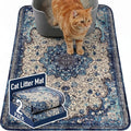 Hompet Cat Litter Mat 2 Pack, 24x36 Large Machine Washable Trapping Mats for Cats, Super Absorbent & Urine-Proof Cat Litter Box Mat for Floor, Waterproof & Non Slip Kitty Litter Rug by Hompet