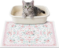 Cat Litter Mat 24"x15" for Litter Box, Non-Slip Washable Floor Mat with Litter Trapping Design, Scatter Control for Cats and Kittens, Pink by Unknown