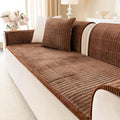 Velvet Washable Dog Couch Cover, Non-Slip Waterproof Pet Sofa Protector for Cushion Sectional, L-Shaped Sofa & Loveseat, Machine Washable(1PC/27.6"x94.5",Brown) by Aucrovee