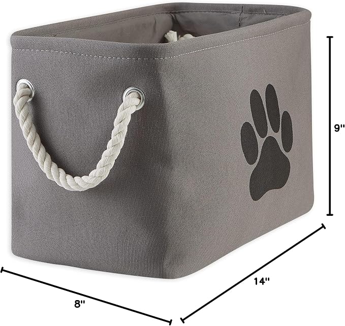 Bone Dry Pet Storage Collection Collapsible Bin, Small Rectangle, Gray - Image 7