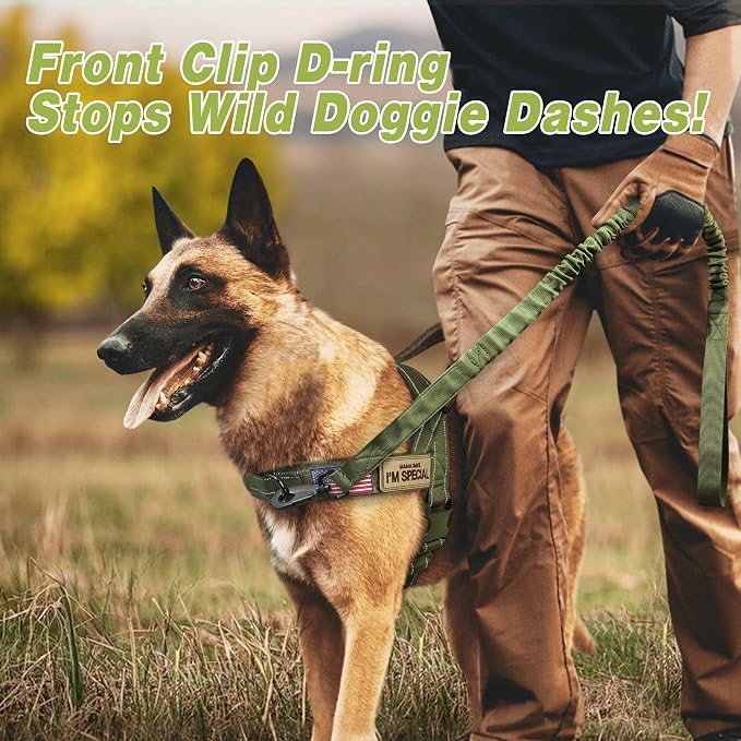 Forestpaw No Pull Dog Harness with Large Handle,Comfortable,L,Green | Adjustable Fits Chest 26-31",50-80 lbs,Slip On,Quick Release,Easy Control,Soft Padded,for Medium Large Dogs Walking Training - Image 2