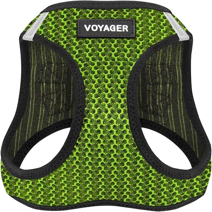 Voyager Step-in Air Dog Vest Harness - Lime Green 2-Tone, X-Small | 13 - 14.5" in Chest, Reflective Bands, All Weather Breathable Air Mesh, Cats Compatible, Lightweight, Fast Drying by BestPetSuppliesLLC