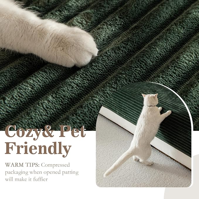 MYSKY HOME 100% Waterproof Couch Cover, Couch Covers for Dogs Washable, Non Slip Couch Covers for 3 Cushion Sofa Pet Friendly, Thick Sofa Covers Slipcovers Furniture Protector, Moss Green, 35"x70.9" - Image 2