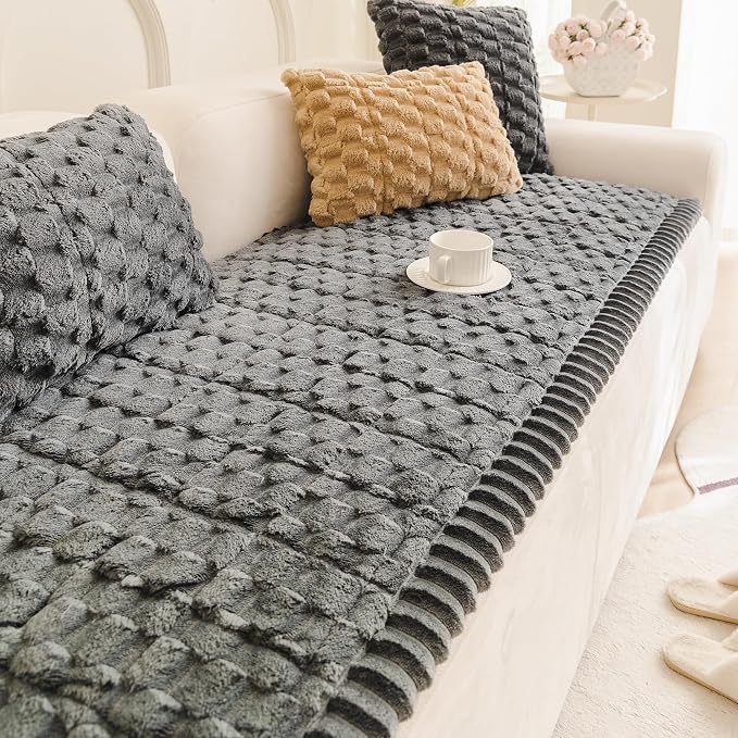 Pet Couch Cover Washable Sofa Protector Covers for Dogs Non Slip Dog Mat | Thick Flannel & Anti-Slip Backing, Protects Furniture from Pet Hair, Dirt and Messes, Fits Leather & Fabric Sofa and Loveseat - Image 6