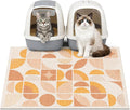 Cat Litter Mat 33" x 22" for Litter Box, Non-Slip Washable Floor Mat with Litter Trapping Design, Scatter Control for Cats and Kittens, Orange by Unknown