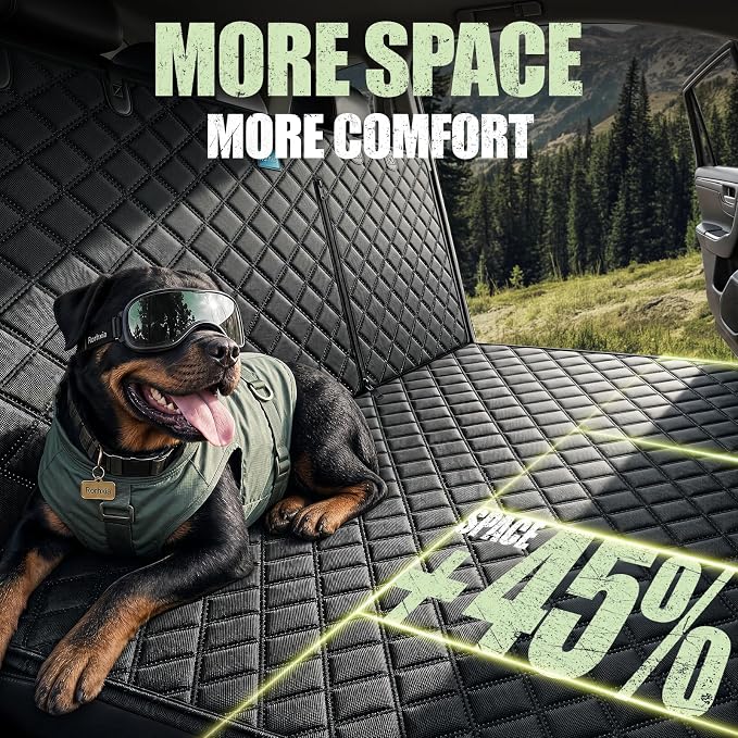 Rorhxia XL Dog Truck Seat Cover for Back Seat with Road Trip & Daily Mode | 3 Modes for Full Pet / Storage / Passenger, 500 lbs Hard Bottom Supports, 45% More Space, 100% Waterproof, 7-Layer Protection - Image 2