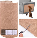 15.7'' x 78.7'' Cat Scratch Furniture Protector Cat Wall Scratcher Mat AdhesiveTrimmable Cloth Couch Anti-Scratch Cover DIY Climb Couch Protector from Claws, Replacement Pads，Beige by Unknown