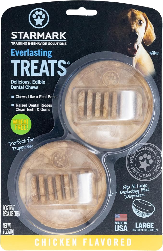 Starmark Everlasting Treats Dental Chews Large, 2 Count (Pack of 3), Chicken Flavored - Image 2