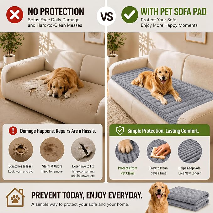 BIETYONE Couch Cover for Dogs, Washable Non Slip Sofa Protector for Pets | Washable, Non Slip, Soft Fabric, Pet Friendly, Protects Against Pet Fur, Dirt & Messes, Sofa Furniture Protector - Image 2
