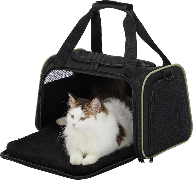 PETSFIT Pet Carrier Airline Approved with Extendable Mat, Dog Carriers for Small Dogs, TSA Approved Pet Carrier, Puppy Carrier for Small and Medium Cats Under 12 Lbs, Black | Airline Approved, Extendable Mat, TSA Approved, For Dogs & Cats Under 12 Lbs - Image 8